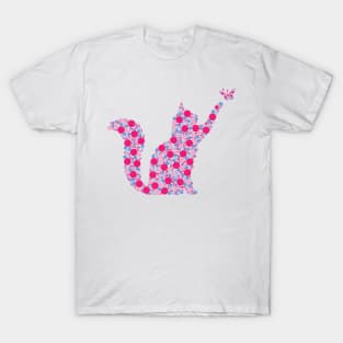 Aboriginal cat and butterfly art pink T-Shirt